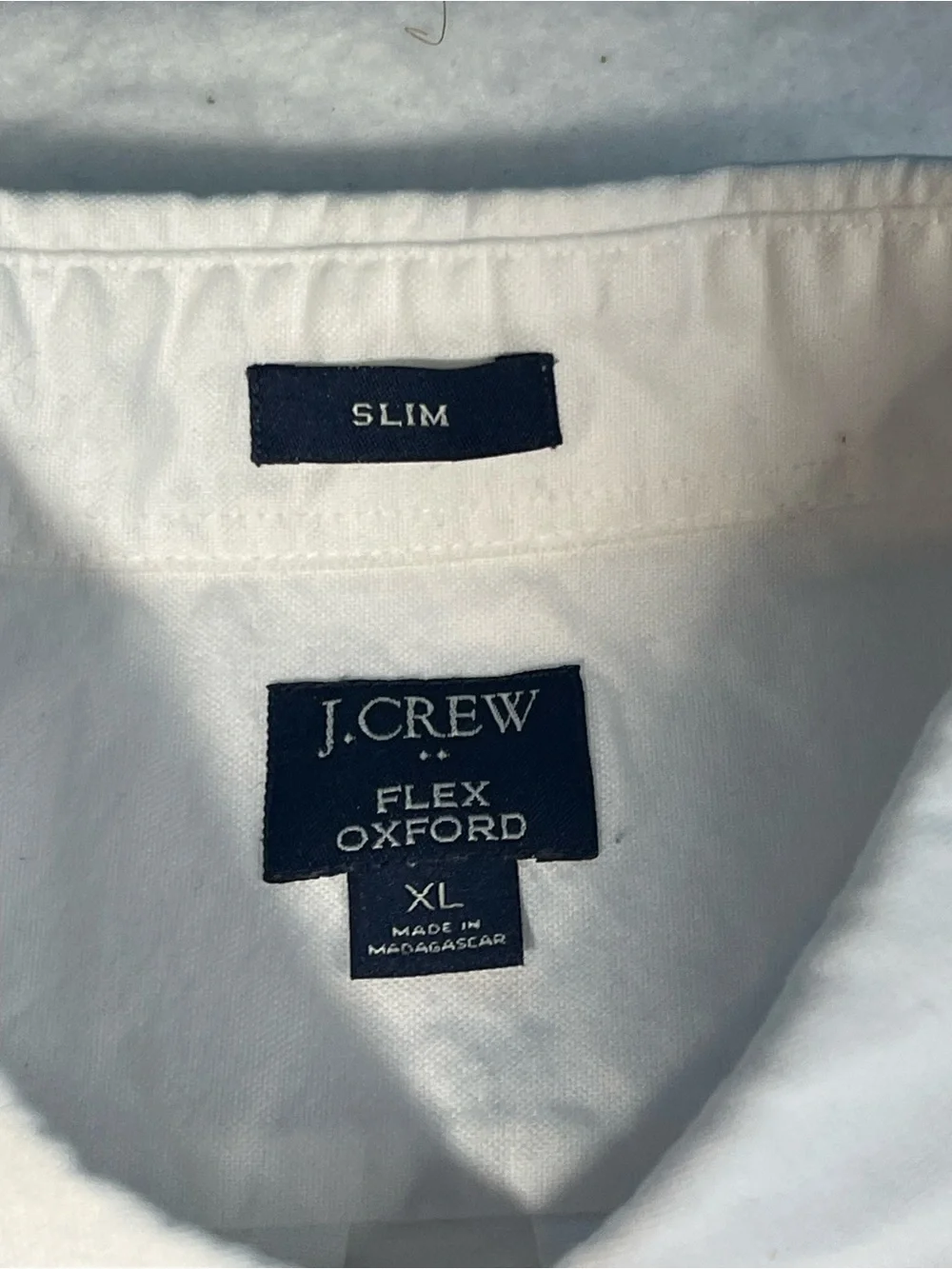 J.Crew Flex Oxford White Slim Fit Button Down Shirt Men’s XL